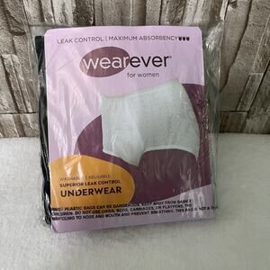 WEAREVER For Women Leak Control Underwear Size Large Black